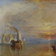 Turner’s depiction of the scrapping of a famous Trafalgar warship, 1839.